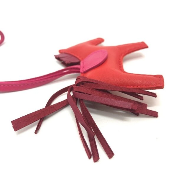 HERMES Rodeo PM Bag Charms Charms Accessories charm Anyo Miro Red/pink - Picture 5 of 11